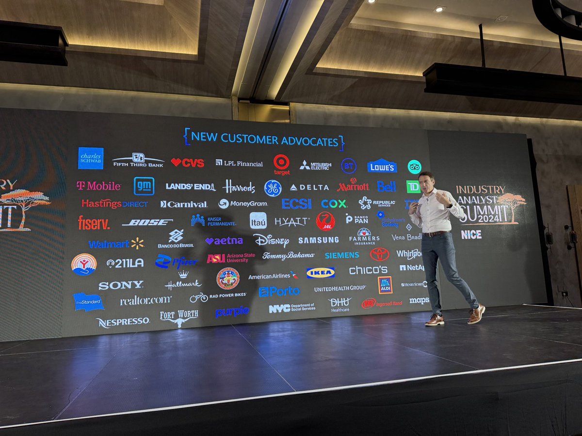 lizkmiller's tweet photo. "These are customers who have gone live on #CXOne and agreed to be a reference customer or have provided a case study. They are not just going live, but want to talk about the experience." @Barry_Cooper on customer advocates. 

This is an interesting distinction. #NICESummit https://t.co/BejQCyBmwh