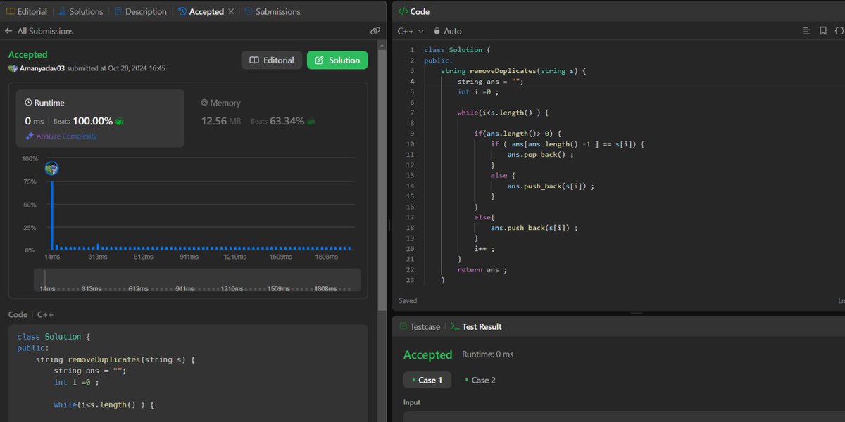 Yadavaman03's tweet photo. Day-09 of #100daysofcoding 

solve some Leetcode problem ->
 - Reverse all occurrence of a substring 
 - Valid palindrome 
 -Palindrome substring 
 - Valid anagram 

#LearnToCode #coding 
#leetcode
#DSA #codemastery https://t.co/aFhRBEz8a6