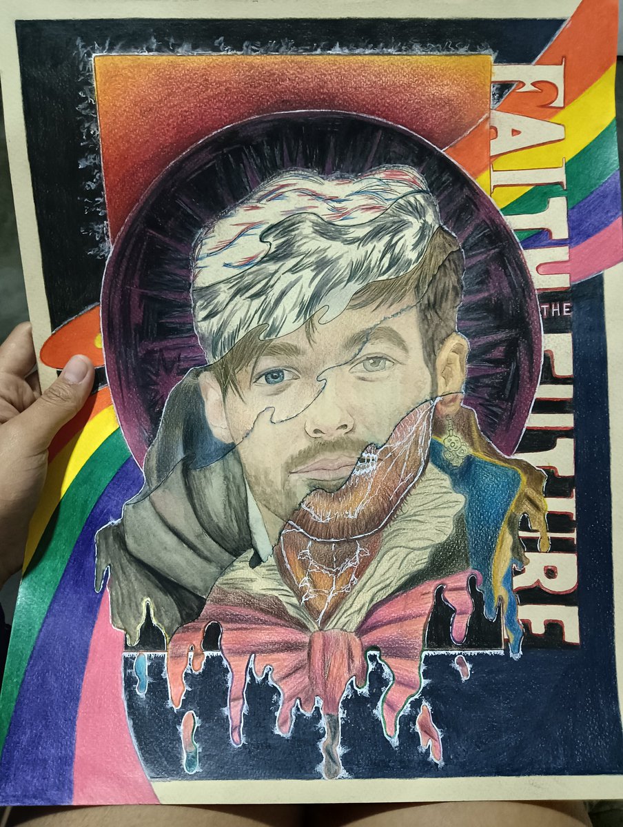 Mi novio me hizo este dibujo de Louis y unió varias partes para crearlo 😭