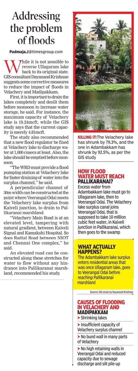 dayatiger197312's tweet photo. @Chief_Secy_TN @kgbias @chennaicorp
My GIS Study on Velachery Flooding and Mitigation measures was submitted to various authorities in GoTN. Yet to see action #Desilt #Deepen
#FloodRegulator #CutCoverDrain
#NewChannelBridges #ElevatedRoad
#RetainingWalls https://t.co/DfM3lOSGMK