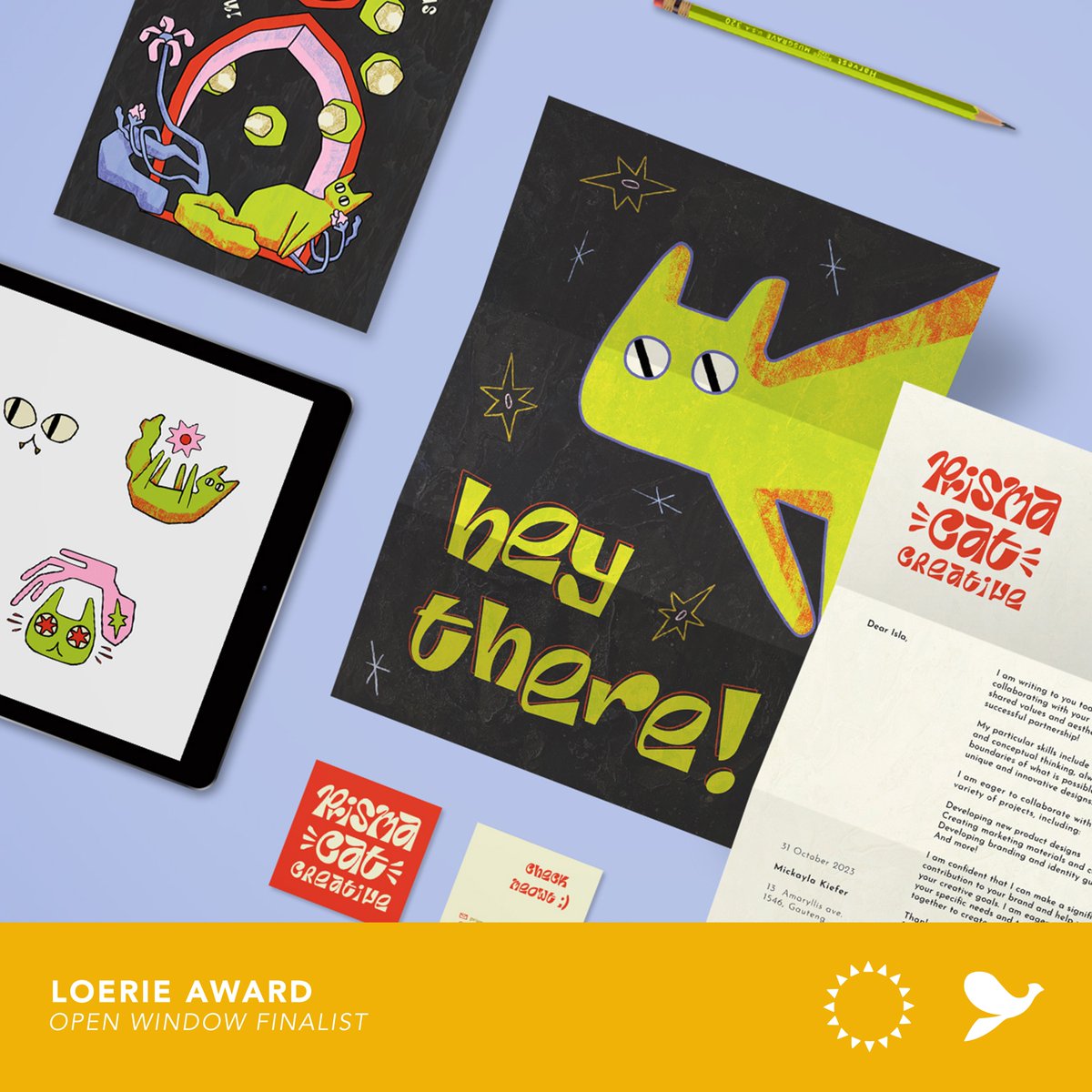 open_window_'s tweet image. Congratulations to Loerie Finalist Mickayla Kiefer
instagram.com/prismacat.crea…
Project Title: Prismacat Creative Typography
Category: Student – Print &amp;amp; Design Crafts – Typography
Lecturer: Carmen Koetje
#Loeries2024 #Finalists #CreativityUnleashed