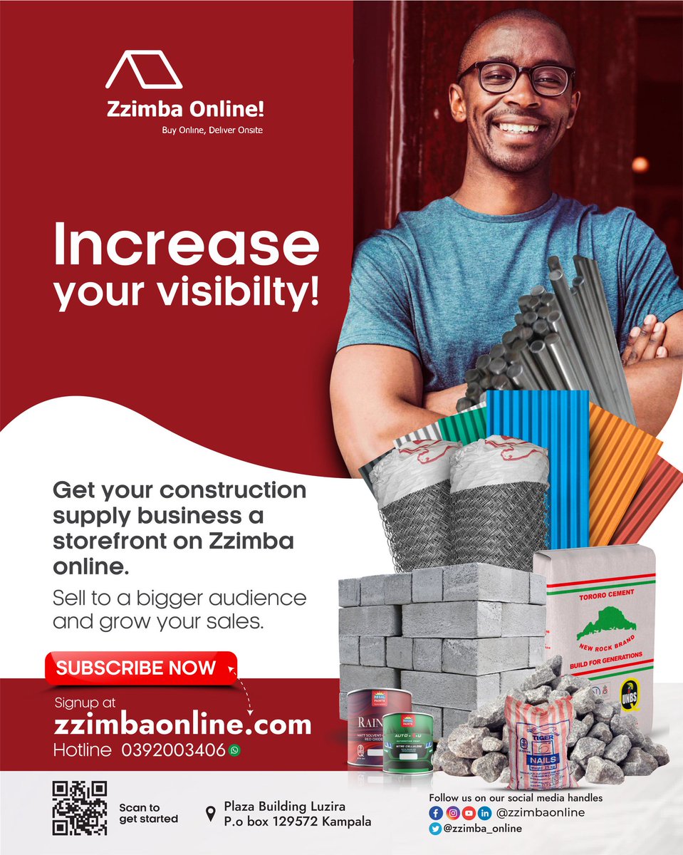 PromoterInc1's tweet photo. Hello Tuesday, 

walk-in customers are good for your hardware store, but its now possible that you can now attract more customers online too!

Register your store on @Zzimba_online website today to attract more clients for your business! Follow; link https://t.co/mn1GqBlIpg https://t.co/B0hRz8M9Wi