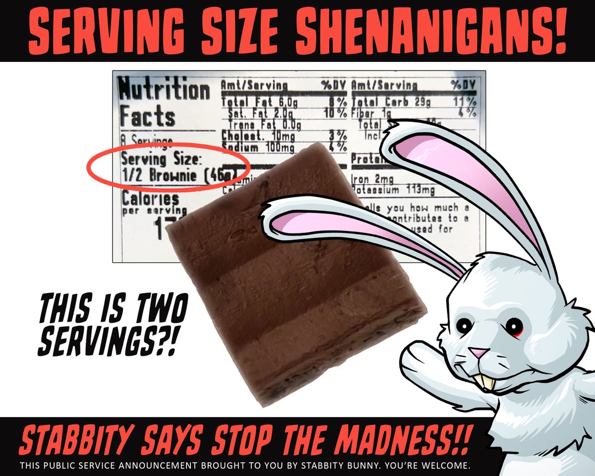 This is a two-inch brownie!  Stop the madness.  #stabbitybunny #stabbityeverafter