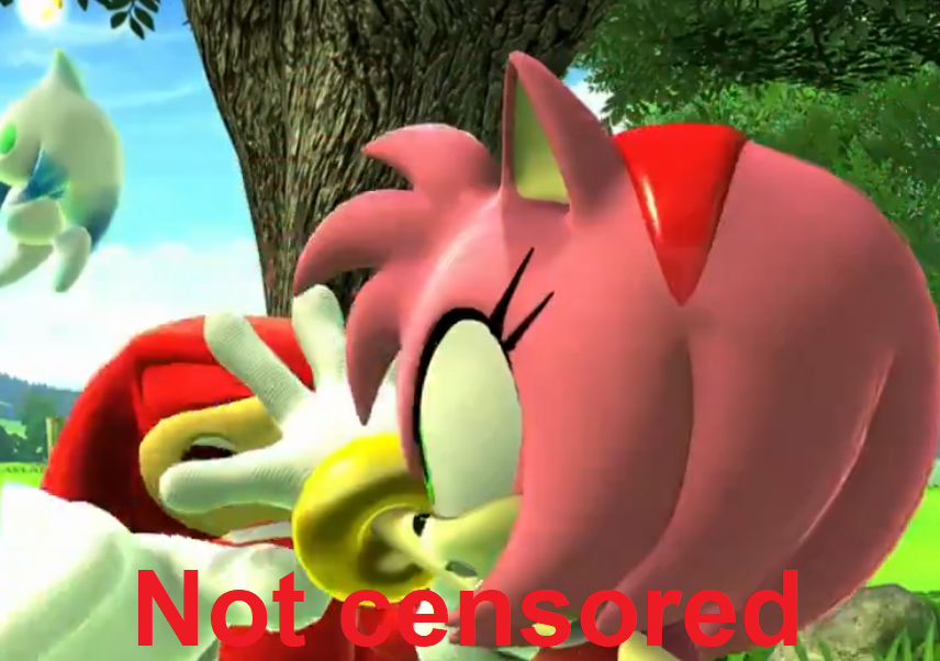 Sonic Generations vs. Sonic Generations Remastered: Sonic putting his hand on Amy is not acceptable, while Amy putting her hand on Knuckles is reasonable within the context of the script. 

You can defend this by writing an essay or simply admitting that they don't know what they