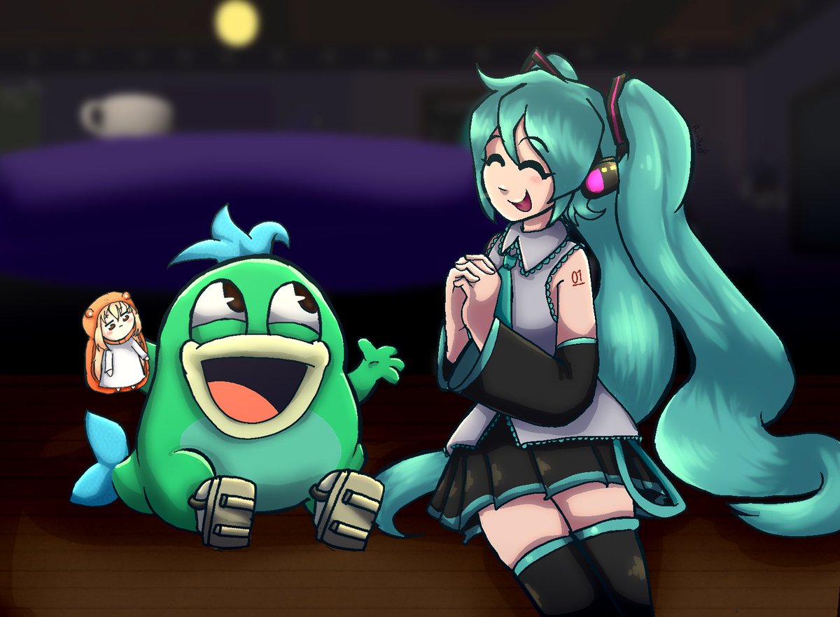 Abeetlee's tweet image. Day 21! Boopkins. Guys I totally didnt use today as an excuse to draw miku, I would never..
but, I forgot that canonly miku and boopkins are friends on roblox ??
#smg4tober2024 #smg4tober #smg4art #smg4fanart #puzzlevision #smg4boopkins #boopkins #HatsuneMiku