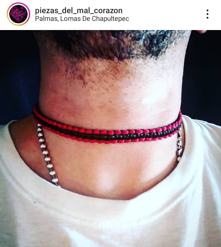 BadHeartMex's tweet photo. #choker #brazalete #tejidoamano en #microcord del #MalCorazón💜📿🕉️ https://t.co/Vgqgk9ANXe