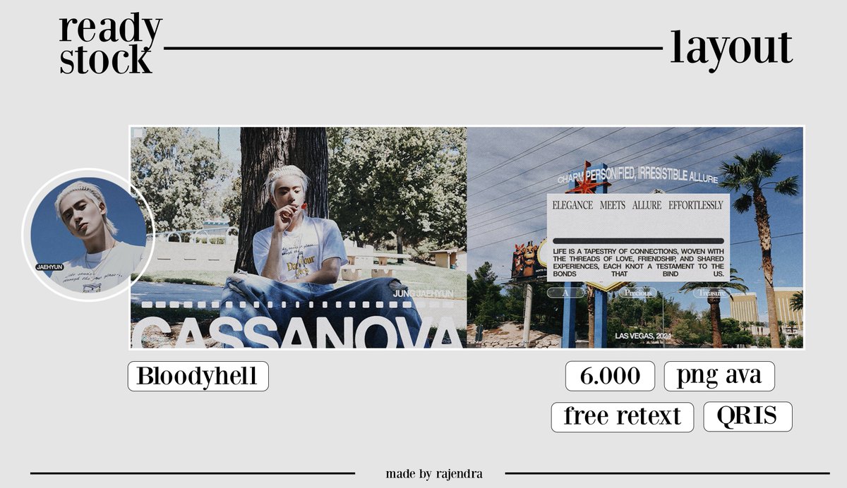 help repost ya, makasih #zonauang #zonaba

halo! saya ada layout ready stock Jaehyun terbaru! bisa langsung ditake di DM sekarang yaa. harganya sudah termasuk retext.

yuk, jajan<3
