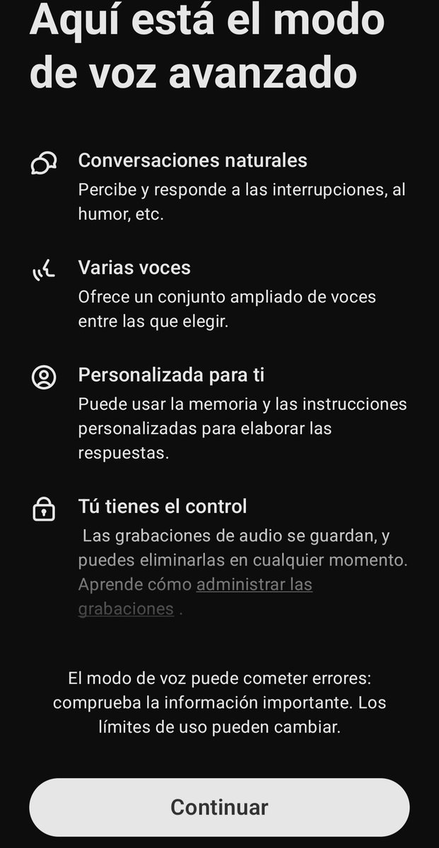 vicentgadea's tweet image. 🆕🔥 ¡𝗡𝗲𝘄! 𝗖𝗵𝗮𝘁𝗚𝗣𝗧 𝗰𝗼𝗻 𝘃𝗼𝘇 𝗹𝗹𝗲𝗴𝗮 𝗮 𝗘𝘂𝗿𝗼𝗽𝗮 🎙️

¡El modo Advanced Voice ya está disponible para usuarios Plus! Conversaciones más naturales, con personalización y en tu lengua. 

 ¿Qué voz has elegido tú? 🗣️

¡A jugar! 🚀

#IA #ChatGPT #AdvancedVoice