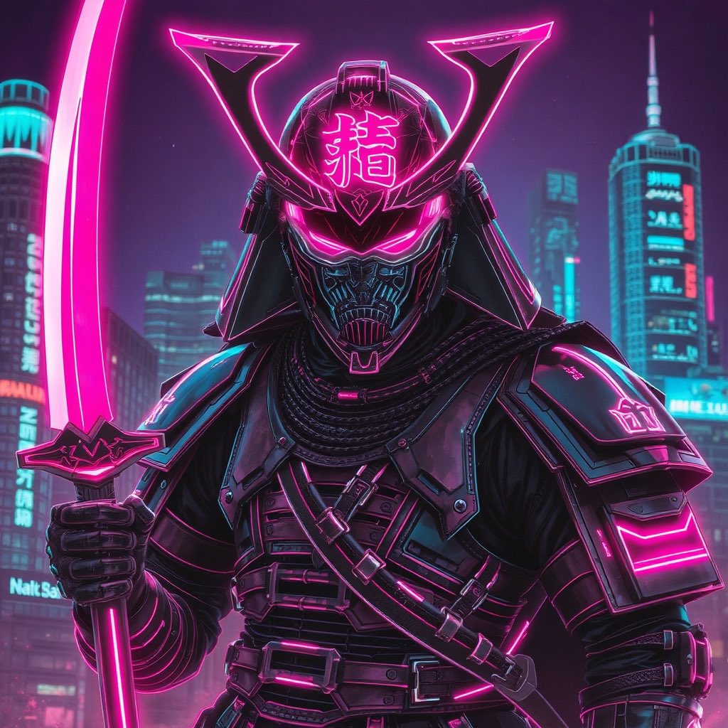 MythicTechO's tweet photo. @thepropgallery Embrace the spirit of the Cyber Samurai! This NFT embodies honor and strength in the digital age. #NFT #DigitalMythos #CyberSamurai https://t.co/8JSCITTMiP