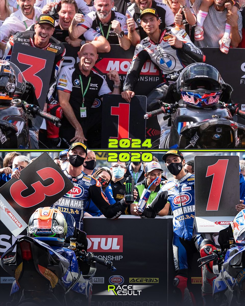 result_race's tweet photo. 2020 Estoril Superpole Yarışı - 2024 Jerez 2. Yarış 🏆

#TransformationTuesaday #WorldSBK #ToprakRazgatlıoğlu #MichaelvanderMark https://t.co/4biDsZMNFb
