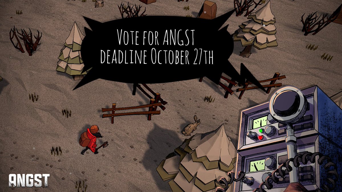 We need your help! 🎮 Angst has been accepted into the DevGAMM Awards, and we need your votes!

🔗 Vote for Angst Here: devgamm.com/awards2024/gam…

Thank you for believing in Angst!
#IndieGames #SurvivalGame #GameDev #CherrypickGames