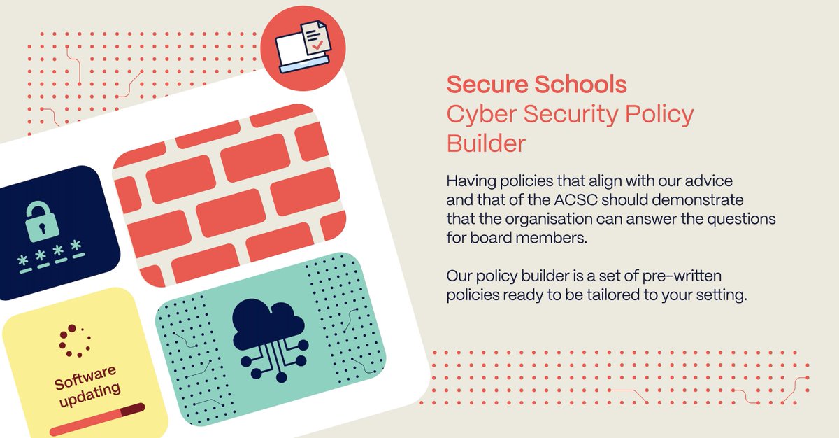 You're aware of the #CyberSecurity risks but don't know where to start 🤔

Let me introduce the Secure Schools cybersecurity policy builder... 
👩‍💻 Build strategy
📝 Create policies
🔐 Craft a cybersecurity plan

All of this is tailored to you, get started: hubs.la/Q02V4Dcm0