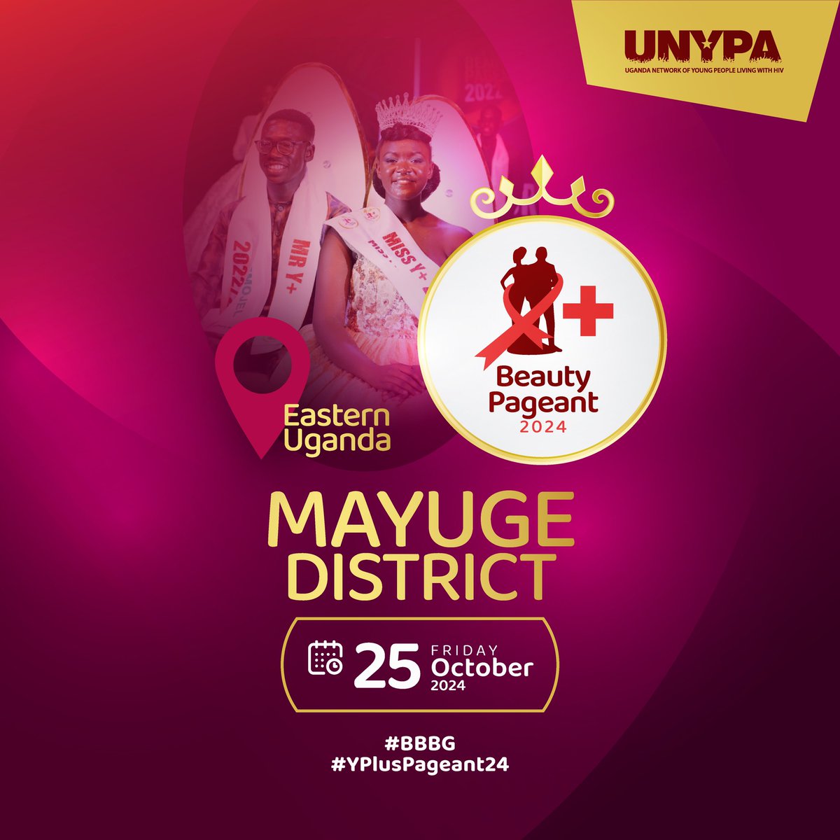 UNYPA1's tweet photo. 🌟 Calling all future stars of the Y+ Beauty Pageant! 🌟
Ready to shine in Mayuge District? ✨ Register with your health facility or YPLHIV District Network to strut your stuff on October 25th!
Don’t miss the chance to sparkle and inspire!
#YPlusPageant #BBBG https://t.co/8FQyGMfR5R
