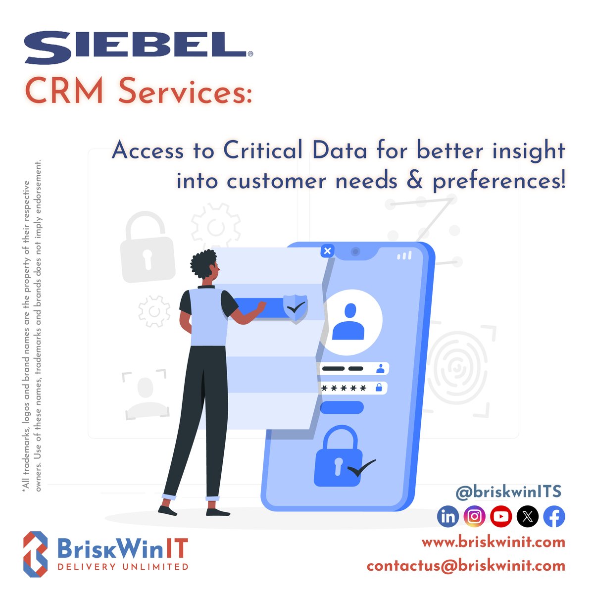 BriskWinITS's tweet image. Unlock the true potential of your customer interactions with our cutting-edge Siebel CRM solutions.
Here&apos;s why we stand out: briskwinit.com/siebel-crm/ #OracleSiebelCRM #OracleCRM #SiebelSupport #SiebelCRM #OracleSiebel #PersonalizedInteractions #CRMExcellence #CustomerRelationship
