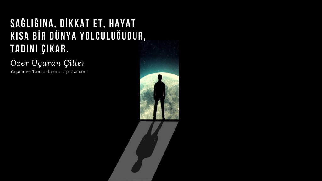"Sağlığına, dikkat et, hayat kısa bir dünya yolculuğudur, tadını çıkar."

#KişiselGelişim #GününSözü #Aforizma #Sağlık #Yaşam