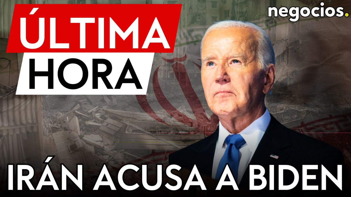 negocios_tv's tweet photo. ÚLTIMA HORA | Irán acusa a Biden ante la ONU: Será responsable del ataque de Israel
https://t.co/OtJ0WzXMFA
#iran #joebiden #israel #guerrra #netanyahu #orientemedio #libano #hezbollah #gaza #geopolitica #negociostv #ultimahora https://t.co/Bn6Px6swIH