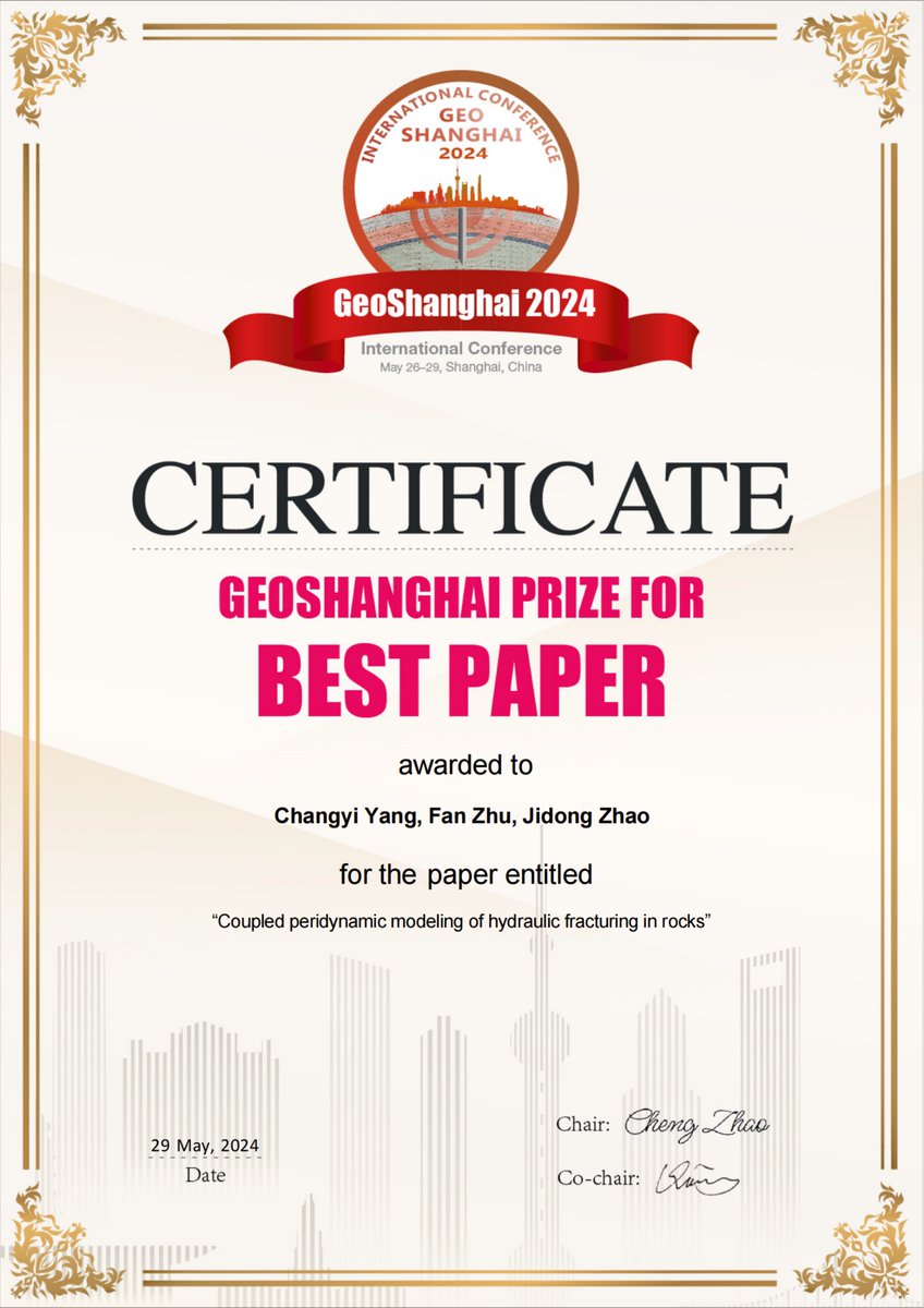 Congrats to second-year PhD student Changyi Yang for winning #GeoShanghai2024 Best Paper Award: