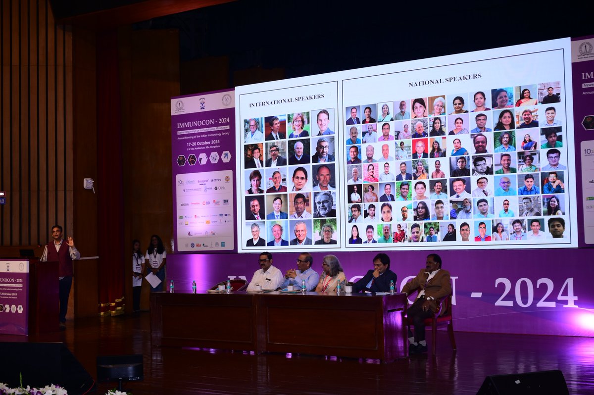 iiscbangalore's tweet photo. Last week, IISc hosted #IMMUNOCON-2024, the 51st annual meeting of the Indian Immunology Society (IIS), from October 17-20, 2024.
It featured discussions and talks on many specialised and emerging areas of immunology research.
https://t.co/80yp7W04Fm https://t.co/xO5bS8BMda