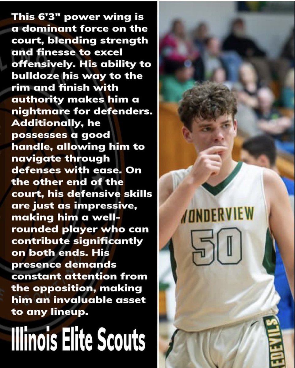 Write up class of 2027 6’3 power forward and center #classof27 #hooper