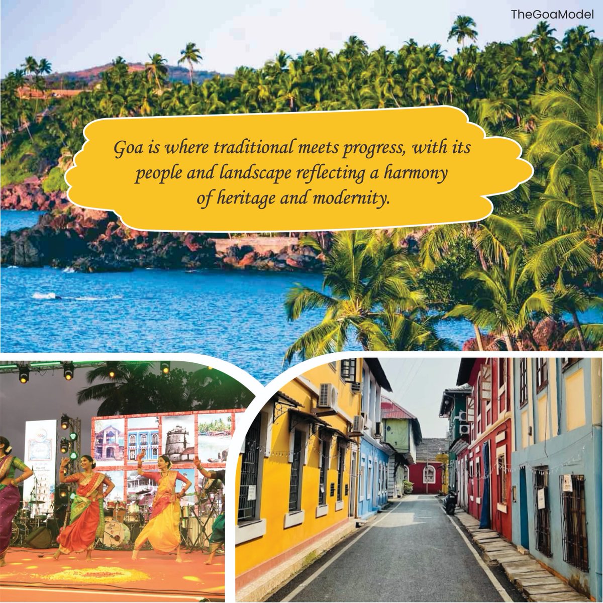 The_GoaModel's tweet photo. Goa is where tradition meets progress, with its people and landscapes reflecting a harmony of heritage and modernity.

#TheGoaModel #GoaTourism #GoaTravel #GoGoa #IncredibleIndia https://t.co/r5j99lkxug