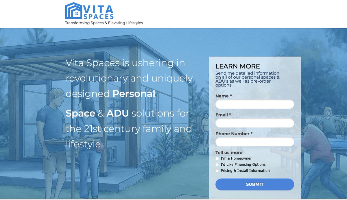 whatisee14's tweet photo. VITA SPACES Transforming Spaces & Elevating Lifestyles for you.
https://t.co/KUa66KWLpe #ADU #tinyhomes #smallhomes #Investments #AI #wsj #nytimes #business #cnn #bet #foxnews #latime #Apple #Tesla #Investors #NASDAQ #realestate #Housing #LAND #spaces #Church #property #family https://t.co/IzkSok6XIi