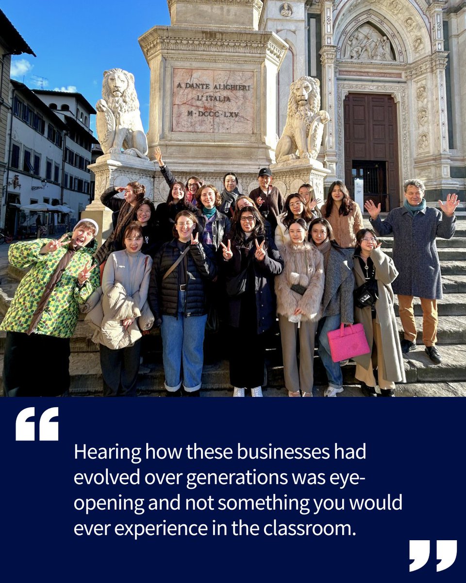 Because of a generous gift, Olivia and her class got to explore Florence during a nine-day intensive subject as part of the Executive Master of Arts.

Read more about the experience and Krystyna Campbell-Pretty’s gift which made it possible → unimelb.me/3BSFtch