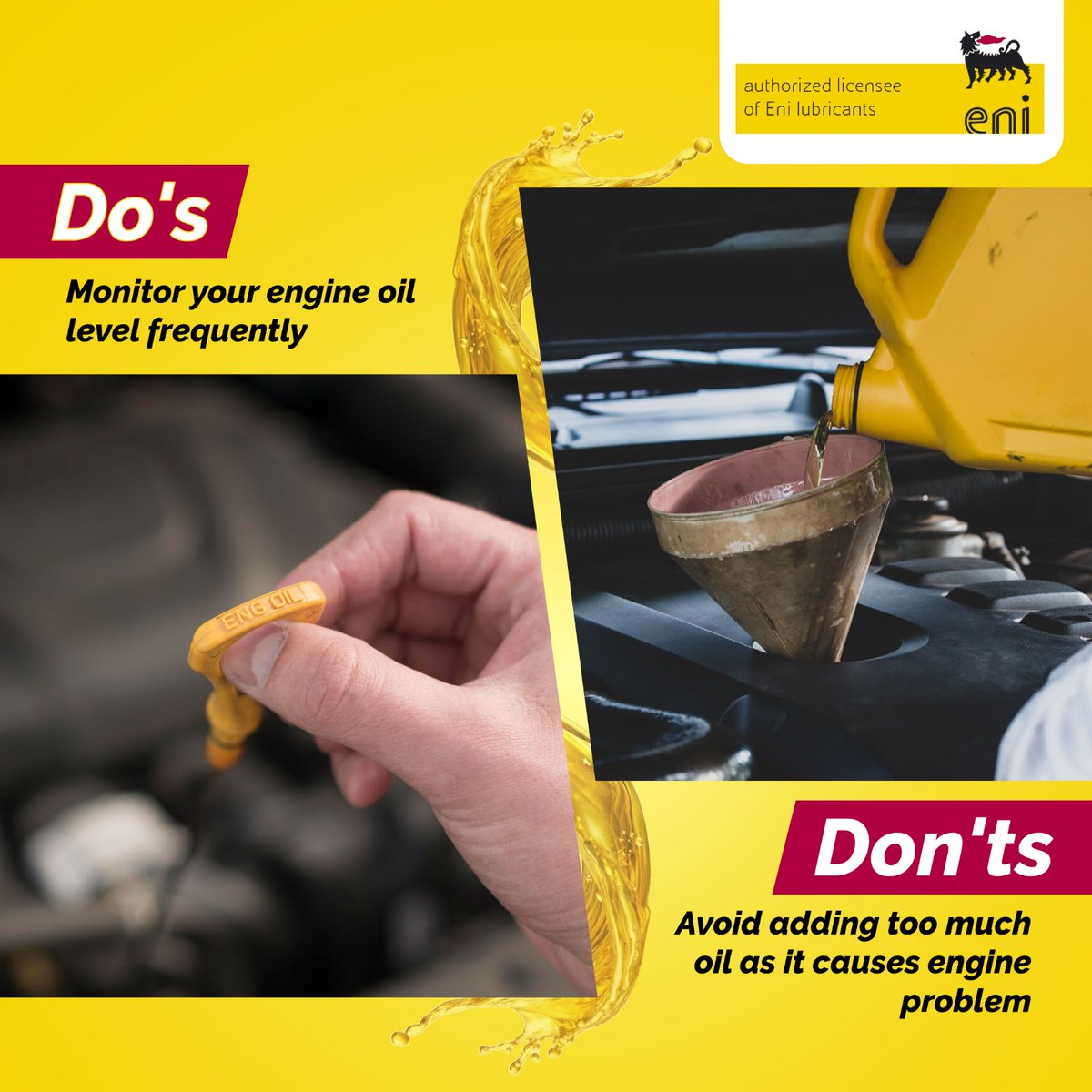 apareni1's tweet image. Check out the do and don’t to keep your engine running smoothly and efficiently with eni. 

#ENIIndia #ChalteRehneKaJosh #BikeEngineOil #SmoothEngine #EffortlesslySmooth #Performance #BikeCare #CarCare