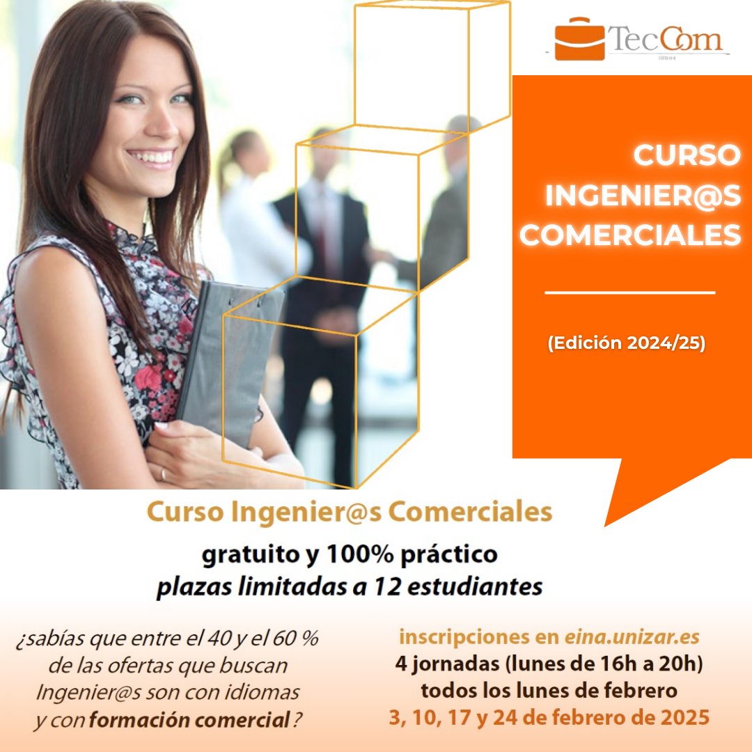 📢 ¡Te interesa! ¡Gratuito y práctico! ¡Plazas limitadas! Más información en eina.unizar.es/noticia/curso-…