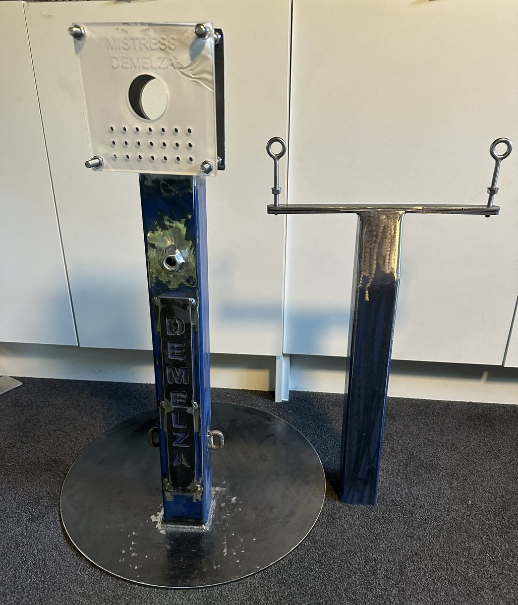 More cleanup needed and check in with <a href="/DemelzaThorne/">𝑰𝒎𝒑𝒆𝒓𝒂𝒕𝒐𝒓 𝑻𝒉𝒐𝒓𝒏𝒆 ⚔️ SYD</a> for final sign off for her multiple purpose ball crusher with  attachments before getting powder coated gloss black with stainless fittings 👌
5mm thick steel base, 75mm RHS stand. Will not bend/break/flex 💪