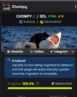 ChompyTheCat's tweet photo. We did it!!! LFG!  We bonded... get ready to send!! $CHOMPY https://t.co/ucMOQENIvw