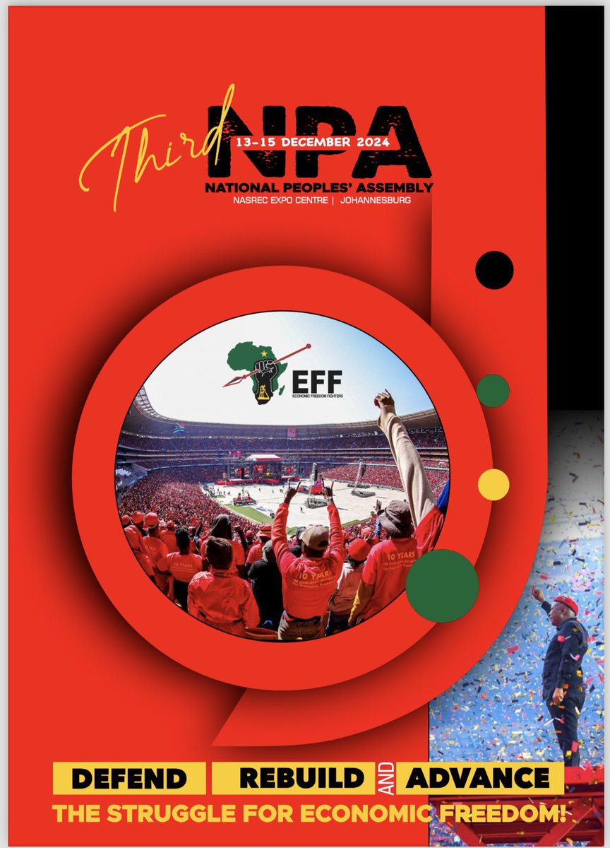 EFFSouthAfrica's tweet photo. ♦️Must Read♦️

Read the EFF’s 3rd National Assembly Discussion Documents using the link below. There are twelve chapters of in depth consideration as we move forward to defend, rebuild, and advance the struggle for economic freedom.

https://t.co/9E9G1yNbs6

#EFFNPA2024 https://t.co/Ggb53twrHm