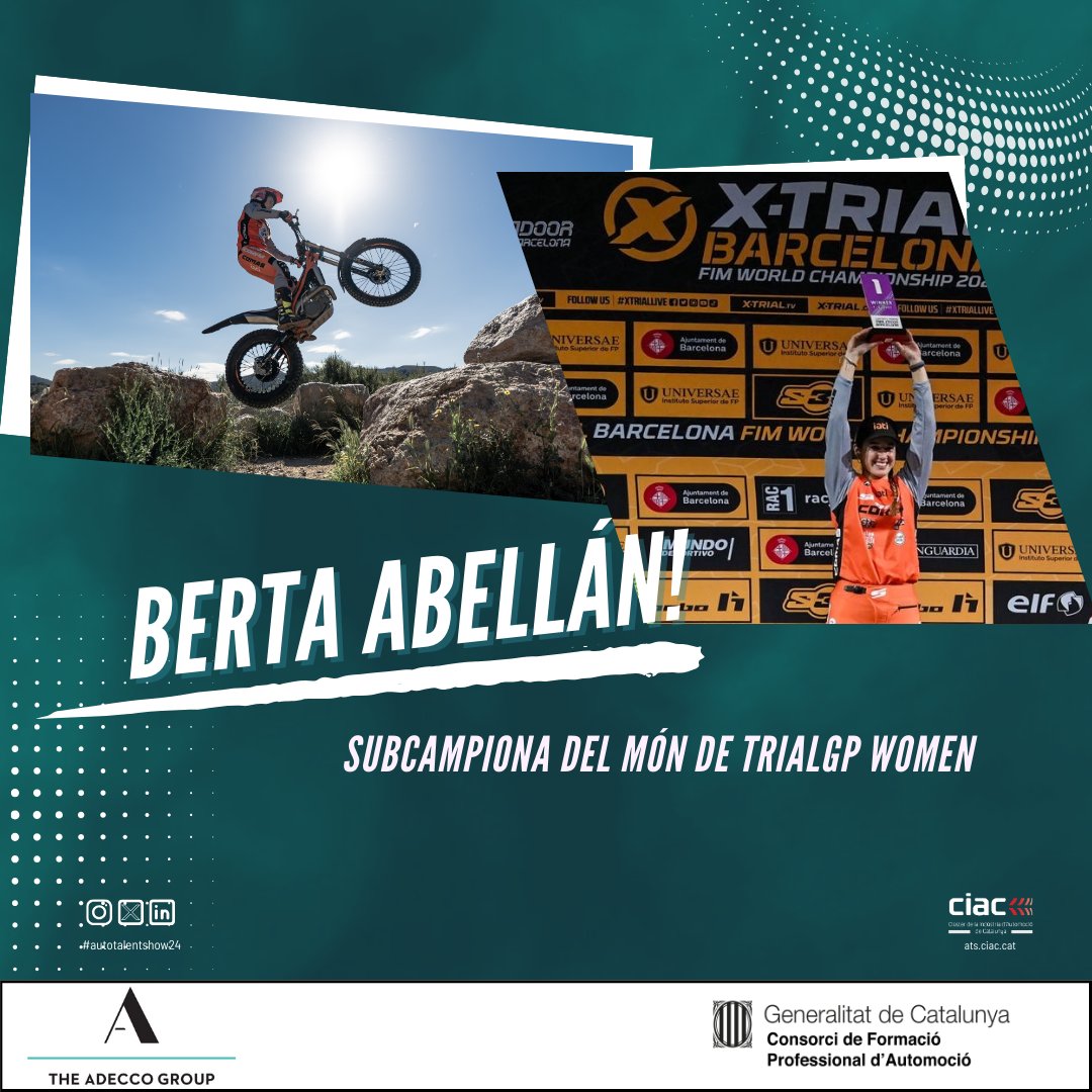 CIACnews's tweet photo. 💥 CONEIX ALS CONVIDATS A L'AUTOMOTIVE TALENT SHOW! #autotalentshow24

@BertaAbellan, @G_Pujeu i @ShoryCoi ens  explicaran la seva trajectòria profesional!🚀

📅 25 Octubre, 11h
📍 Circuit de Barcelona - Catalunya 
🔥 Entrades: https://t.co/9k1bwyx34S

#JuntsPerCréixer https://t.co/oIfMcq66lU