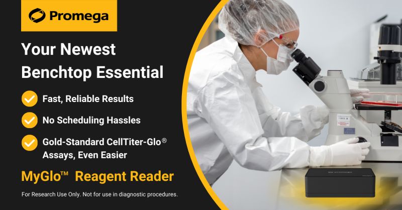 Simplifiez vos tests de viabilité avec MyGlo™ ! Compatible CellTiter-Glo®, #MyGlo offre des résultats rapides et un workflow optimisé. Fini les tracas matériels ! 🔗 bit.ly/3BSGDo9