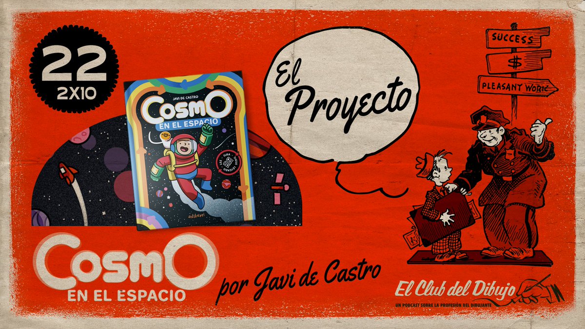 elclubdeldibujo's tweet photo. ✍️🚀 Nuevo episodio #podcast!

22 - 2x10 ☛ #ElProyecto por @javi_decastro: El cómic infantil «Cosmo en el espacio» #ECDD
🎙️ https://t.co/gbn34WBblw

➥ Colaboran @joseviruete, @Astiberri, @alvaropons, Such de @delirioenlaweb, @javialfonsomos, @majogimenezmos, @mosteatre y Leia. https://t.co/AqOUnOKfpW