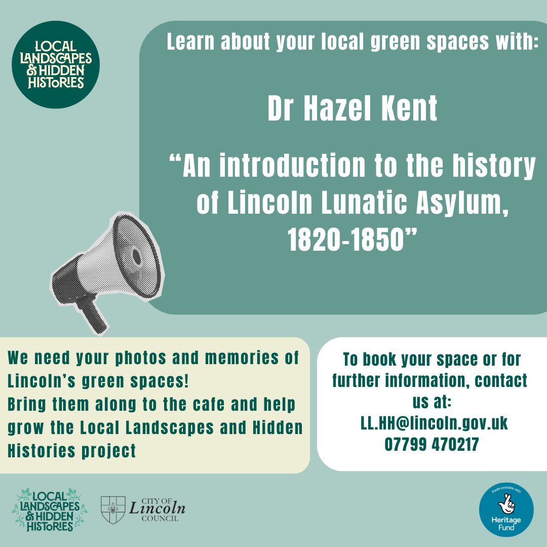 Our next Local History Café is An introduction to the history of Lincoln Lunatic Asylum, 1820-1850 on 24 January at the Grandstand from 6pm.
Follow the link below to book online, or email us at: LL.HH@lincoln.gov.uk
contact.lincoln.gov.uk/service/Commun…