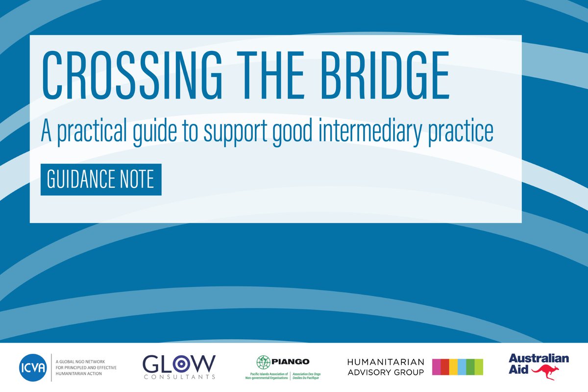 ICVA | International Council of Voluntary Agencies (@icvanetwork) on Twitter photo 📢Partnerships are vital in promoting locally led response.
A new guidance note by <a href="/glowconsultants/">GLOW Consultants Private Limited Pakistan</a>, <a href="/Pacific_2030/">PIANGO Pacific 2030</a>, <a href="/ICVAnetwork/">ICVA | International Council of Voluntary Agencies</a> and <a href="/HumAdGrp/">Humanitarian Advisory Group</a> provides a practical guide for intermediary organisations to strengthen their partnership approaches, and highlights the role of donors 📢Partnerships are vital in promoting locally led response.
A new guidance note by <a href="/glowconsultants/">GLOW Consultants Private Limited Pakistan</a>, <a href="/Pacific_2030/">PIANGO Pacific 2030</a>, <a href="/ICVAnetwork/">ICVA | International Council of Voluntary Agencies</a> and <a href="/HumAdGrp/">Humanitarian Advisory Group</a> provides a practical guide for intermediary organisations to strengthen their partnership approaches, and highlights the role of donors