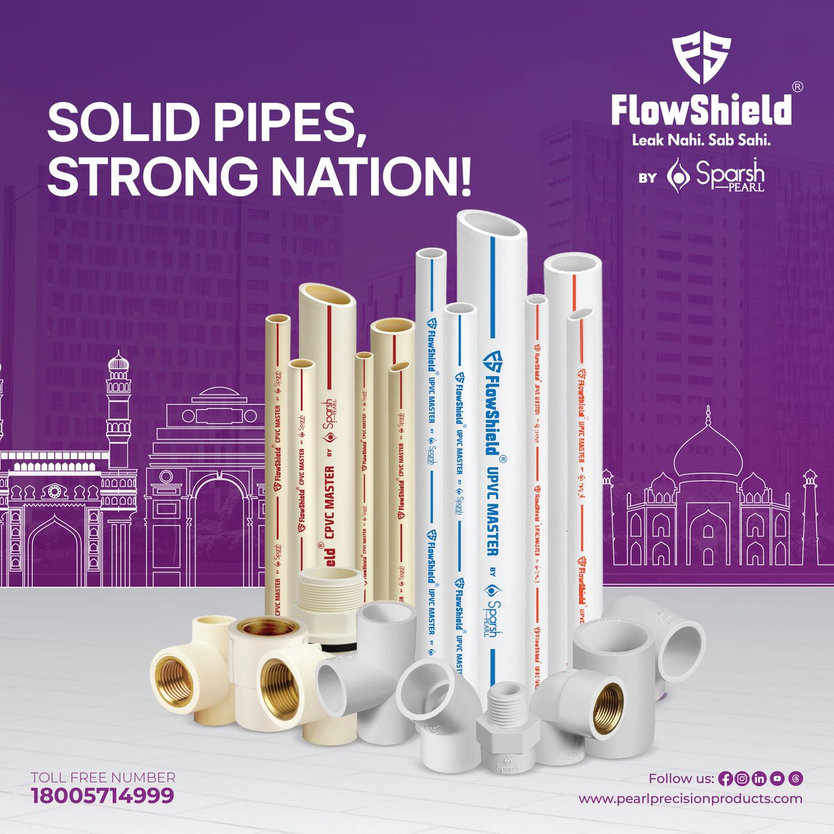 SparshPearl's tweet image. &quot;Strong connections, reliable flow—our CPVC &amp;amp; PVC pipes ensure durability from start to finish!&quot;

#cpvcpipesandfittings #upvcpipesandfittings #flowshield #sparshpearl