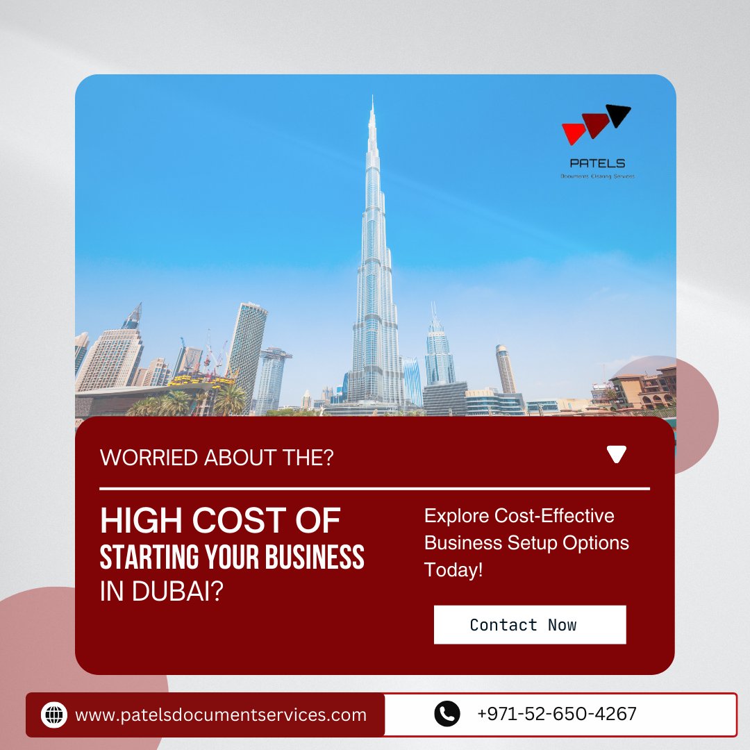 PatelsDcs's tweet image. Worried about the high cost of starting your business in Dubai? 🌍💼
Explore cost-effective business setup options tailored to your needs.
Discover affordable solutions with us and turn your dream into reality without breaking the bank! 💡✨

Call Us Today! 📞 +971-52-650-4267