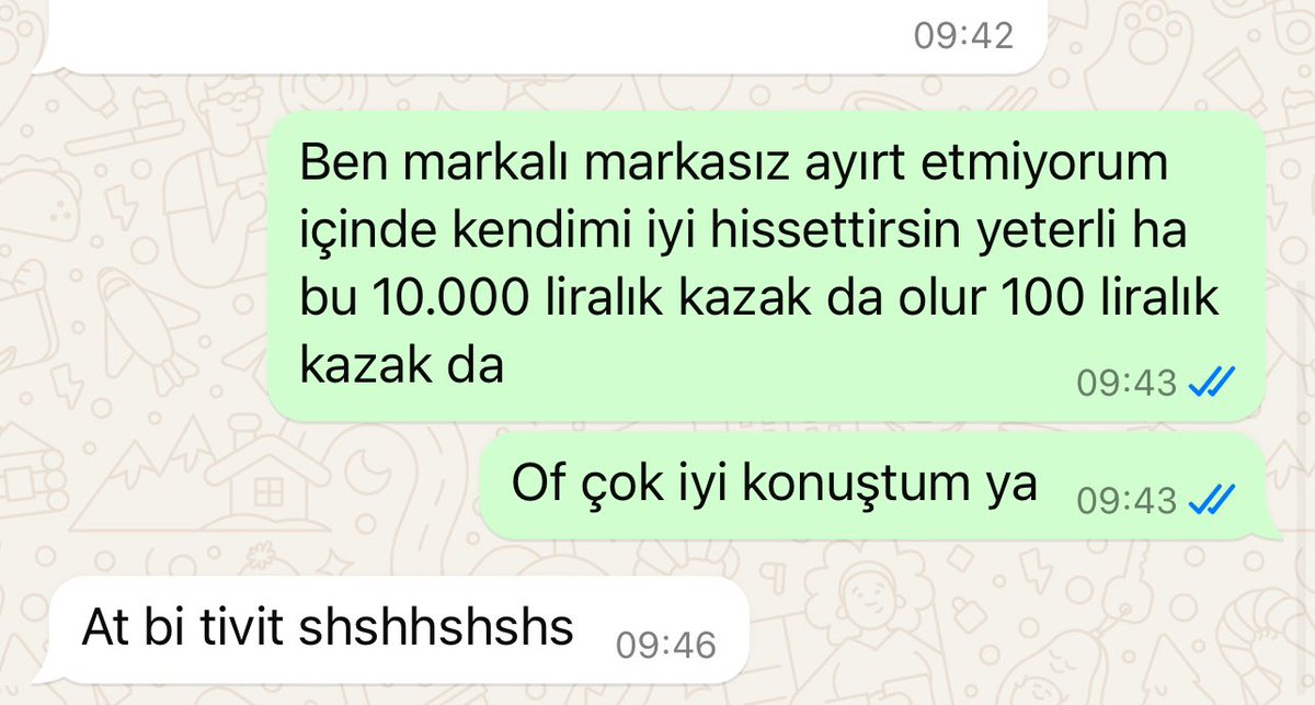 Twitlenmeyi haketti.Sabah sabah bizim sohbetler, bu da benim cv kffkfk