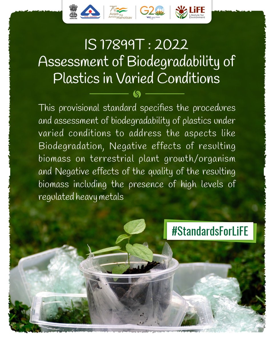 HeerDesai20's tweet image. #StandardsforLiFE 
#ChooseLiFE 
#MissionLiFE 
#ProPlanetPerson
#ProPlanetPeople 

@IndianStandards 

@MIB_India 
@PIB_India