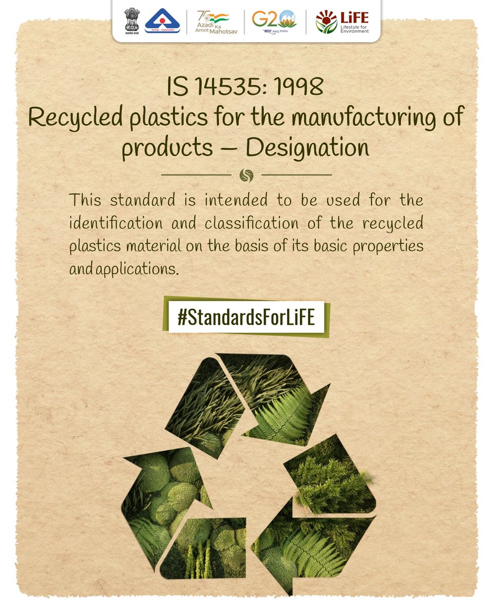 HeerDesai20's tweet image. #StandardsforLiFE 
#ChooseLiFE 
#MissionLiFE 
#ProPlanetPerson
#ProPlanetPeople 

@IndianStandards 

@MIB_India 
@PIB_India