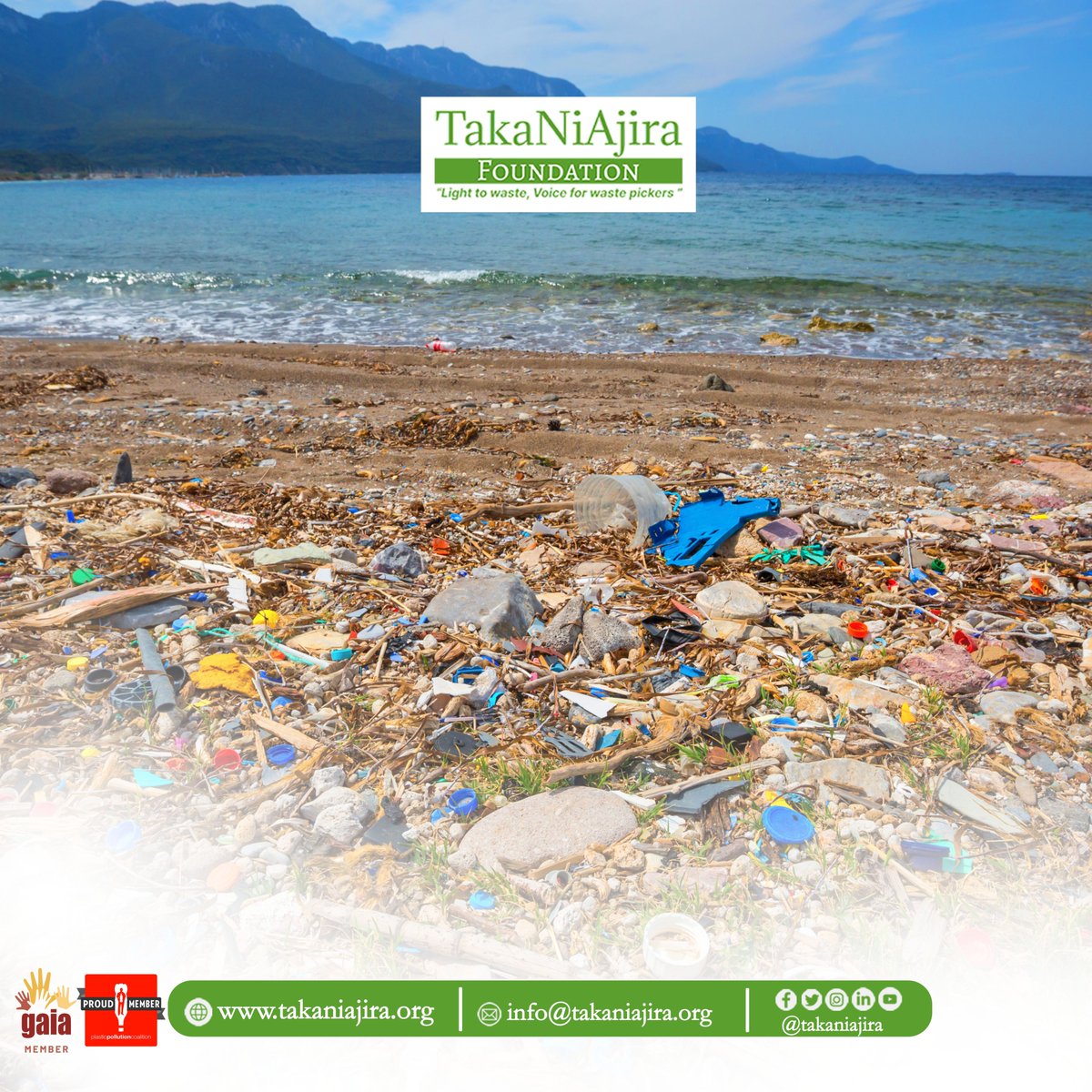 Mismanaged waste is choking our oceans. At <a href="/takaniajira/">TakaNiAjira Foundation</a> Foundation, we empower waste pickers to reduce pollution &amp; create sustainable jobs. Together, we're turning waste into a valuable resource for a cleaner, greener future. ♻️
#TakaNiAjira #CircularEconomy #WastePickersMatter