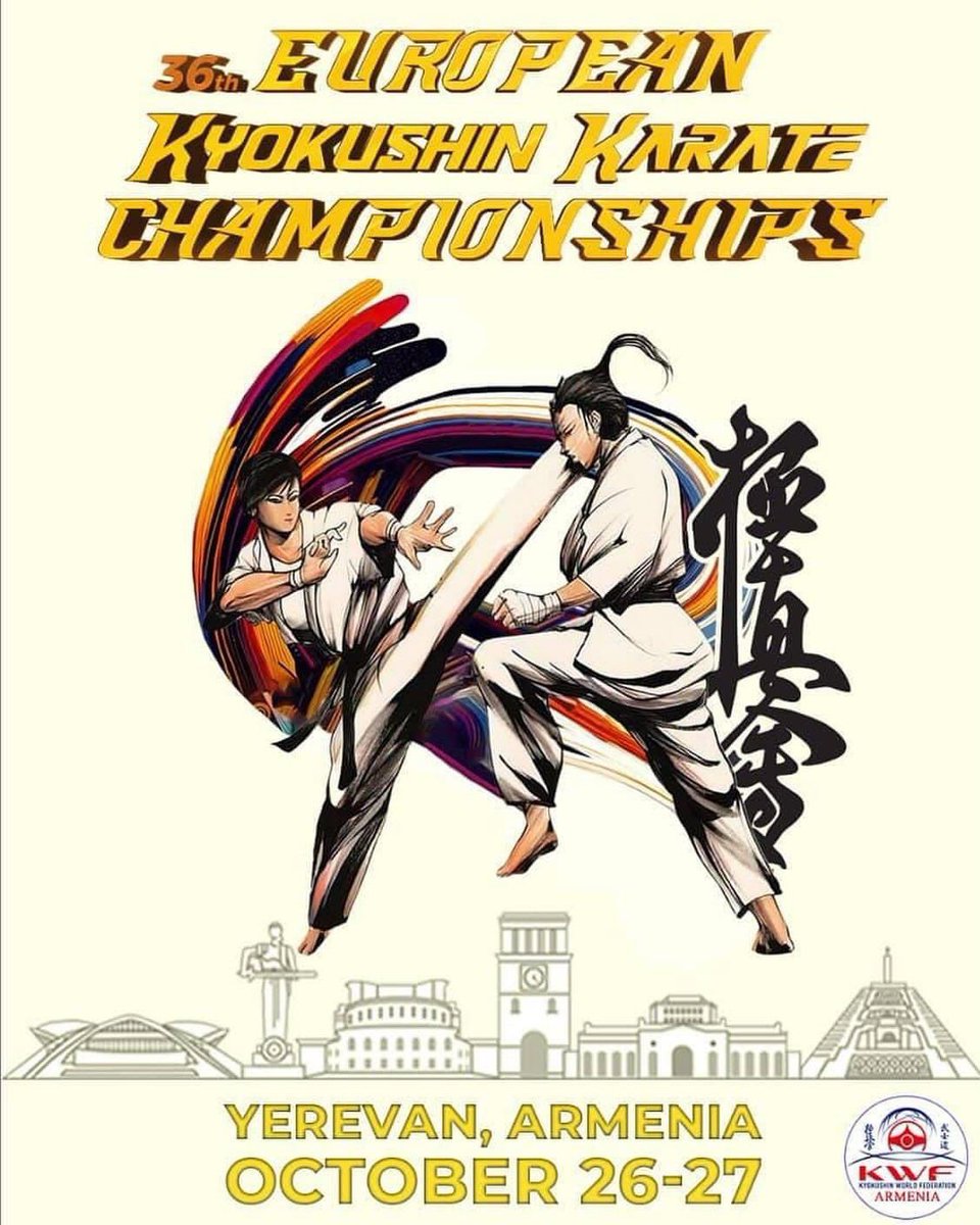 BUDOKARATECLUB's tweet photo. Next stop!!
36th European Kyokushin Championships.
#Yerevan #Armenia https://t.co/DyEdnVeTPQ