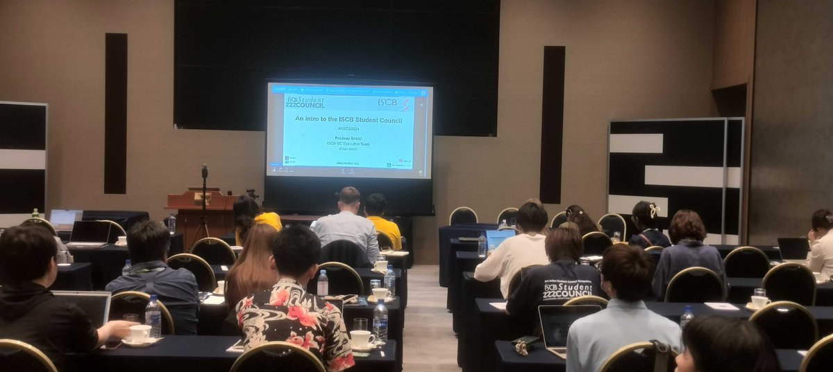 iscb_ascs's tweet photo. An introduction to the ISCB Student Council is presented by @pradeeperanti, Chair-elect of the ISCB-SC Executive Team at #ASCS2024 🌐 

Discover about the ISCB-SC, how ISCB-SC supports students and early-career researchers in computational biology.

#iscb #iscbsc #APBJC2024 https://t.co/XAvojyJJ16