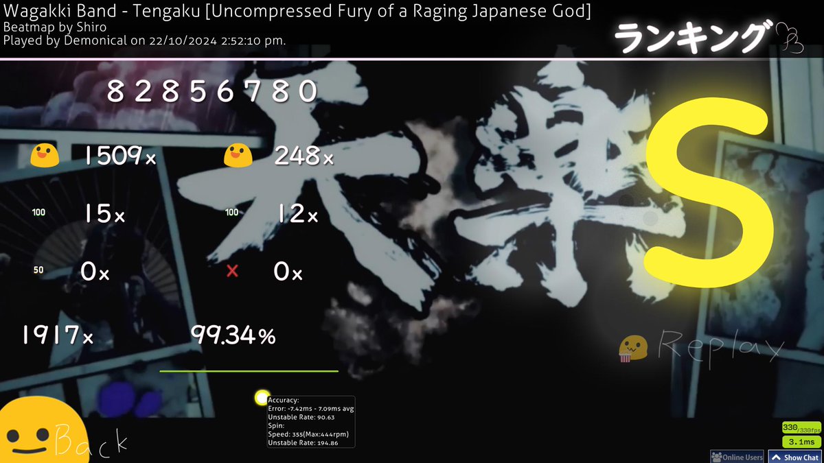 highest acc on leaderboard ruined by slider
