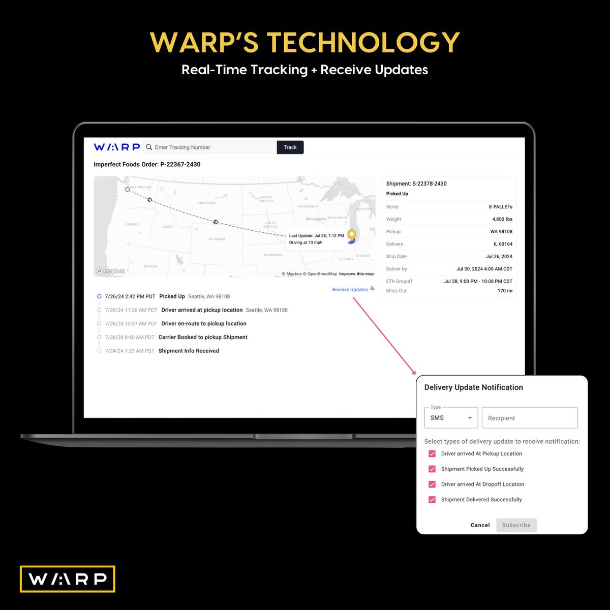 warptechco's tweet photo. Never Miss a Delivery Again With WARP’s Store Replenishment Solutions
Ready to take the wheel of your logistics operations?
Contact Us: https://t.co/v43qxmztZz
#technology #middlemile #logistics #supplychain #crossdock #freighttech #storereplenishment #supplychaintech https://t.co/oviiGXB7Sh