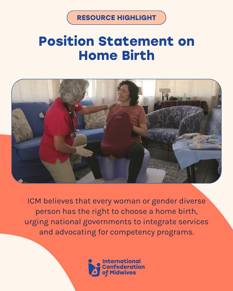 world_midwives's tweet photo. For #ResourceTuesday, explore ICM's Home Birth Position Statement! Home birth, attended by an experienced midwife within a well-supported health system, empowers women and gender-diverse people to have a safe and satisfying, birth experience.
Learn more https://t.co/BYq83lHISl https://t.co/HarDnC5nAi
