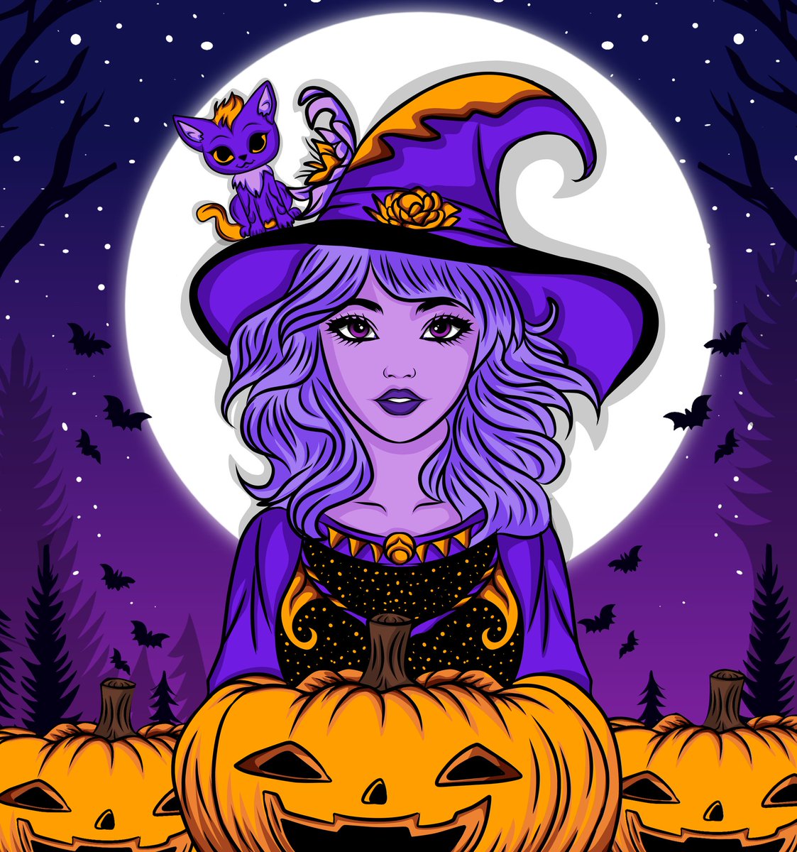 Sold ✨
Thank you dear <a href="/SFancy08/">SFancy</a> for making my day better with your presence 🫂

#Halloween2024 Special art.
" Spooky Witch " 💜
~ 2 #XTZ 

Please Support my OE fam 👇🏻