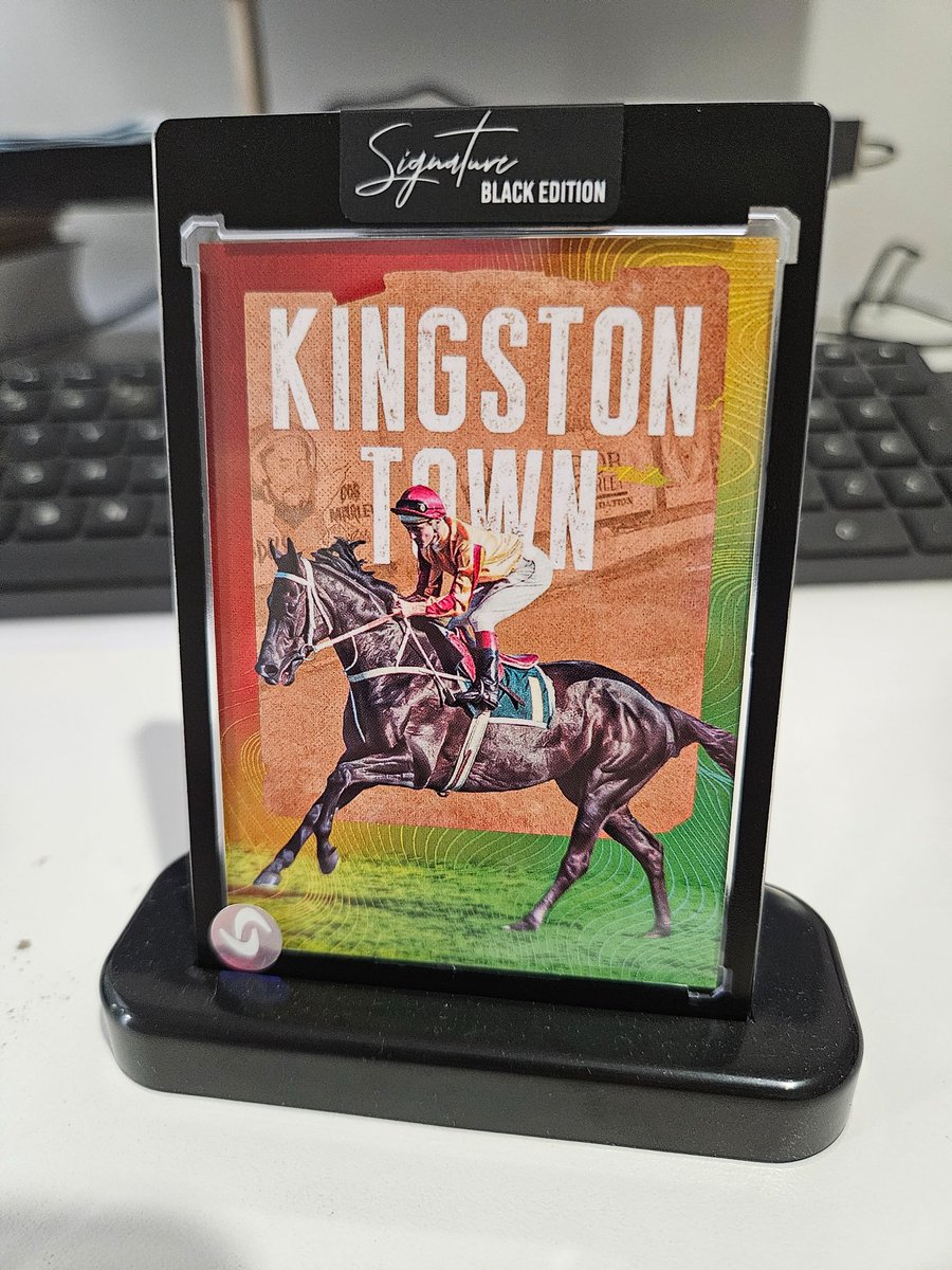 GraphicSterling's tweet photo. GIVEAWAY TIME. Only fitting in #CoxPlate week!

'Miracle' Mal and Kingston Town, signed card, numbered 11/50

To win, you must be following, retweet and comment your pick for this year's Cox Plate edition!
#sidelineseries #HorseRacing #sportscards 

Winner will be randomly selected.