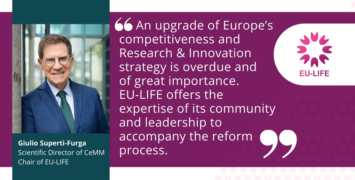 @EULIFEnews (@eulife_news) on Twitter photo Last week, EU-LIFE launched the statement 'The future of European research: 5 key actions for a competitive Europe', calling <a href="/EU_Commission/">European Commission</a>, <a href="/coe/">Council of Europe</a> & Member States to empower #Research & #Innovation so it can help improve economy & face global challenges.
➡️eu-life.eu/newsroom/publi… Last week, EU-LIFE launched the statement 'The future of European research: 5 key actions for a competitive Europe', calling <a href="/EU_Commission/">European Commission</a>, <a href="/coe/">Council of Europe</a> & Member States to empower #Research & #Innovation so it can help improve economy & face global challenges.
➡️eu-life.eu/newsroom/publi…